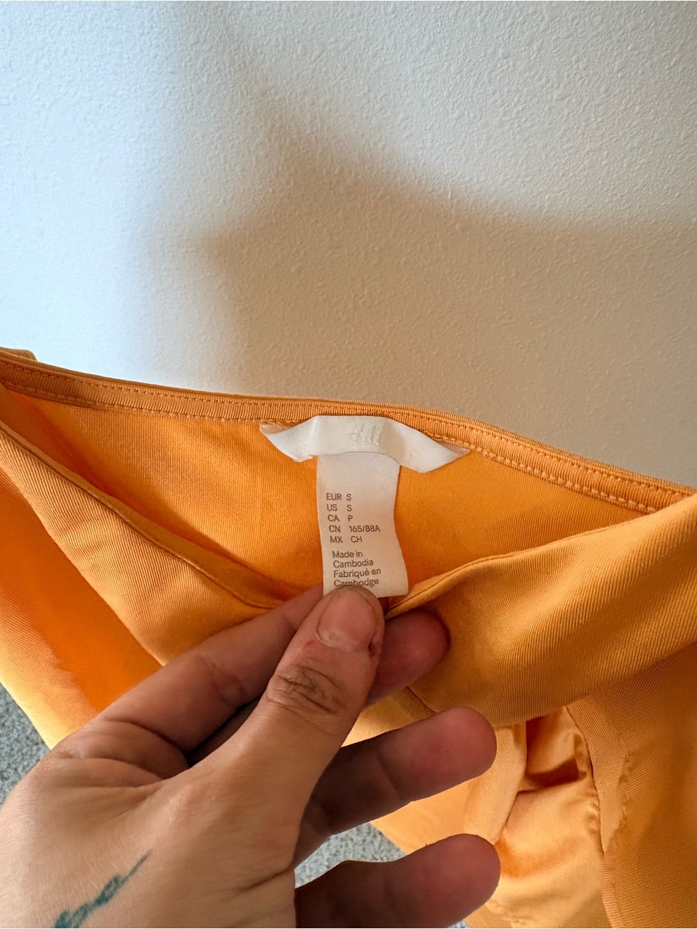 H&M Orange Ruffle-Front Spaghetti Strap Tank - Picture 2 of 4